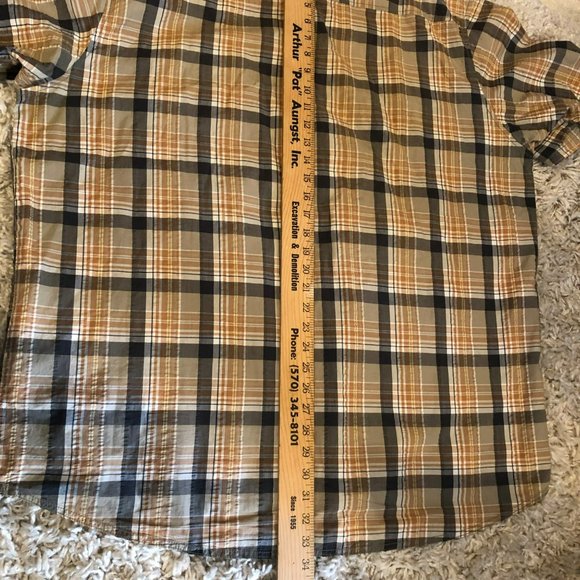 Red Head Brand SS Button Up Plaid Casual Shirt 2XL Tan - Picture 5 of 6